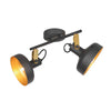 Prato 4119ZW 2-light black spotlight/wall lamp