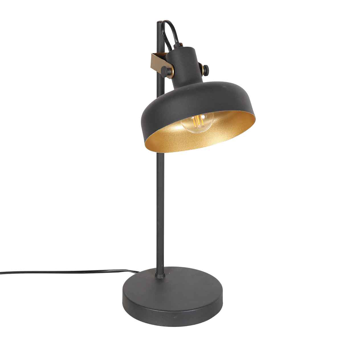 Prato 4120ZW 1-light black table lamp with E14 base