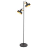 Prato 4121ZW 2-light black floor lamp with E14 sockets