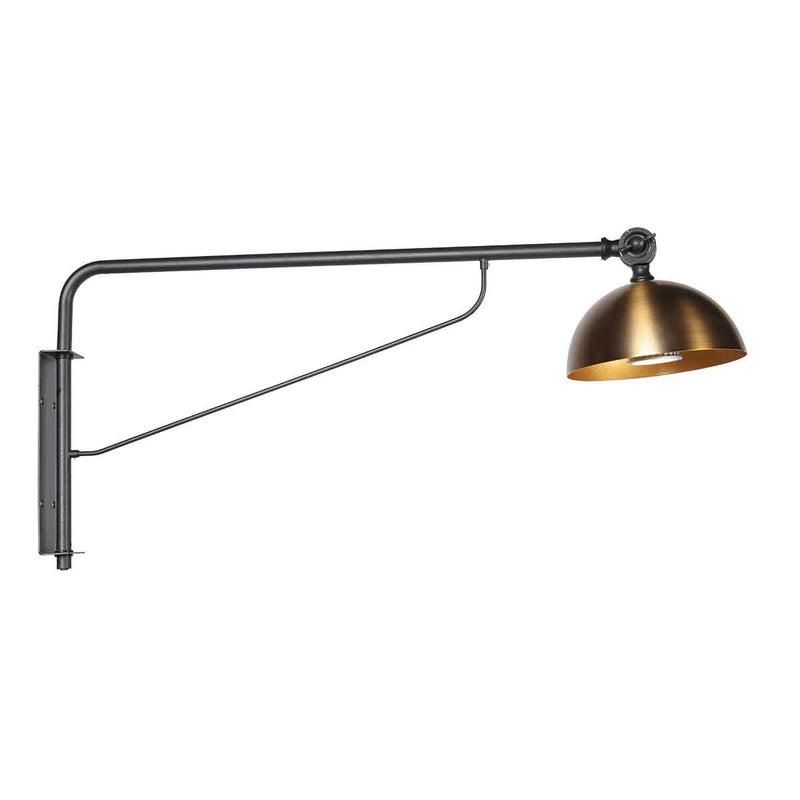 Pintino 4126ZW black and bronze wall lamp, GU10 base