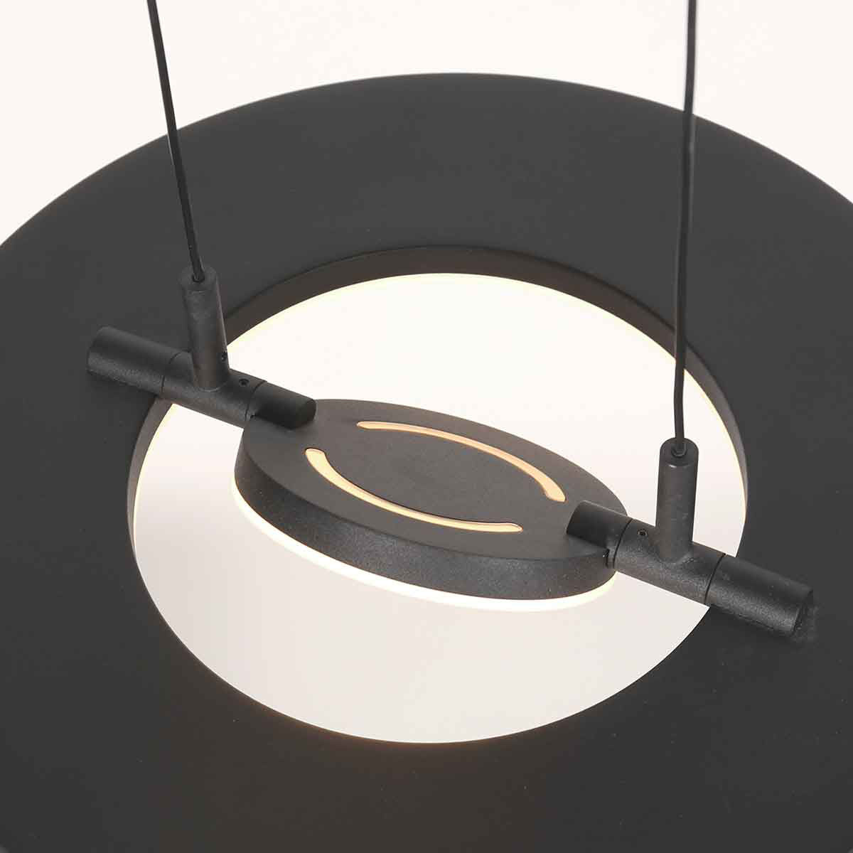 Suspension treuil réglable noire Ø 32 cm, LED 4000 lm — vue 5