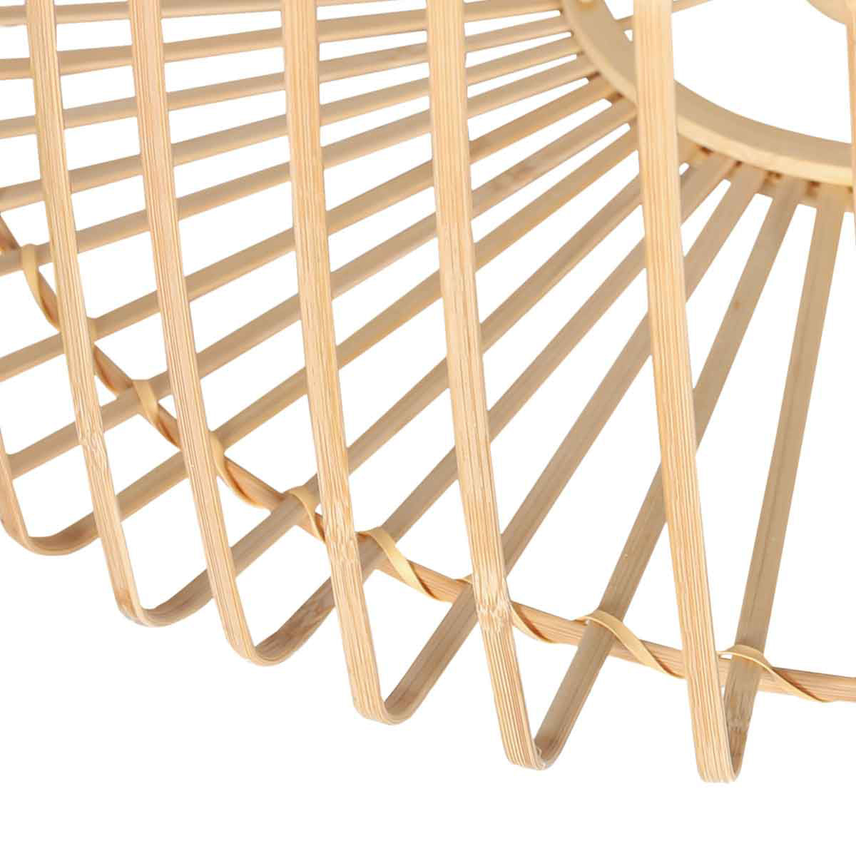 Suspension bambou naturel Ø 50 cm, abat-jour tambour E27 — vue 6