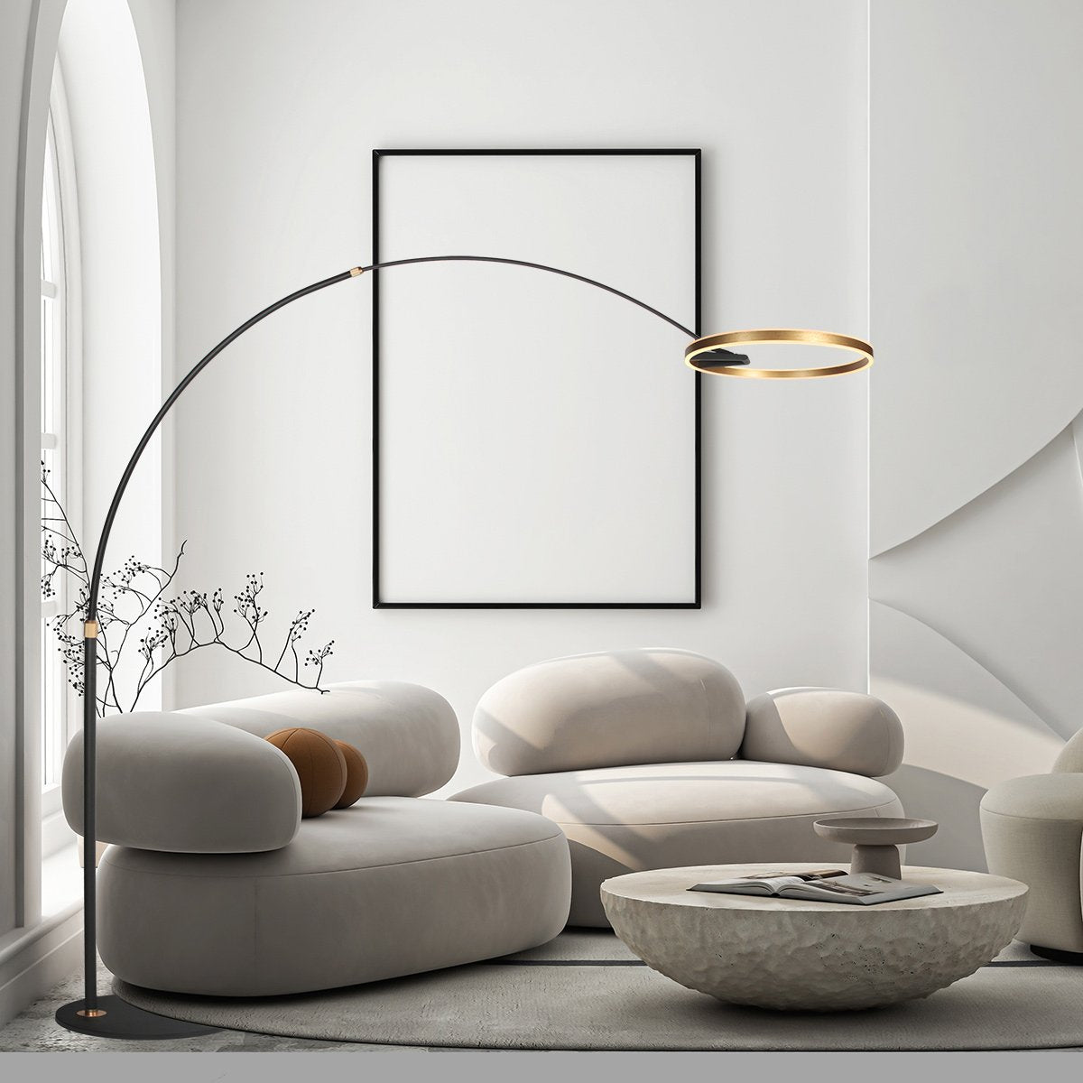 Lampadaire Ringlux doré