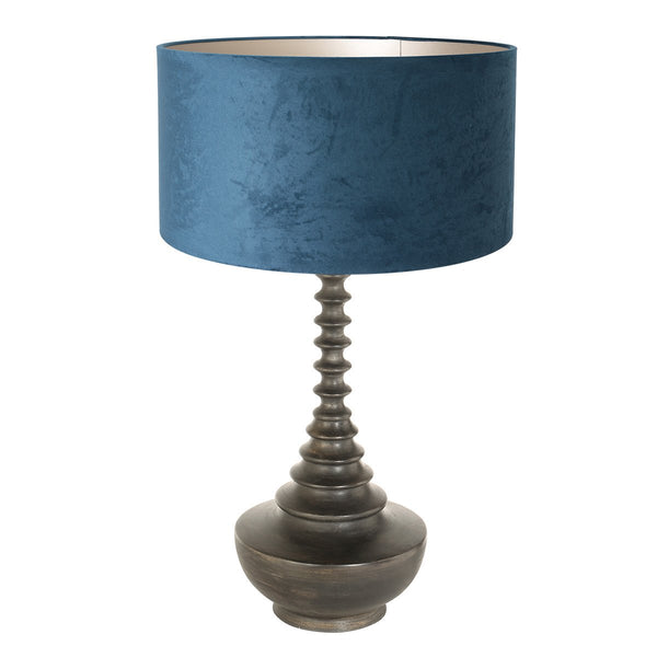 Black wood table lamp