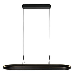 Mykty black oval pendant light 4205ZW – 120 cm wide, height-adjustable with Cable Lift