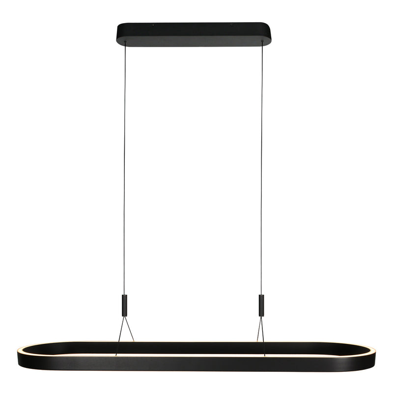 Mykty black oval pendant light 4205ZW – 120 cm wide, height-adjustable with Cable Lift