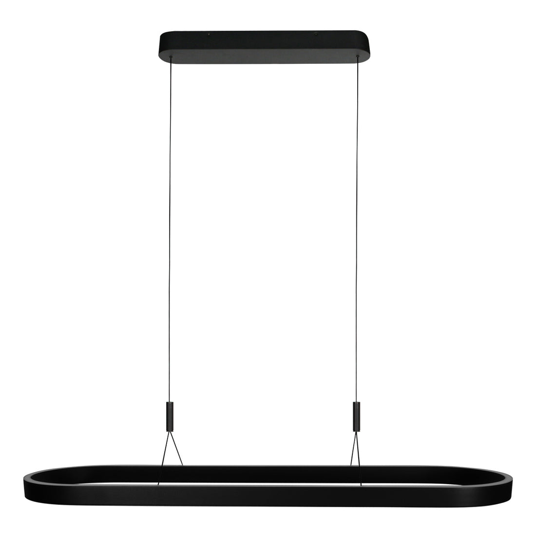 Mykty black oval pendant light 4205ZW – 120 cm wide, height-adjustable with Cable Lift