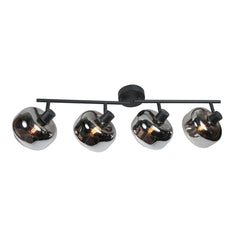 Tenebris 4211ZW 4-light black ceiling spotlight – elegant lighting with smoked glass