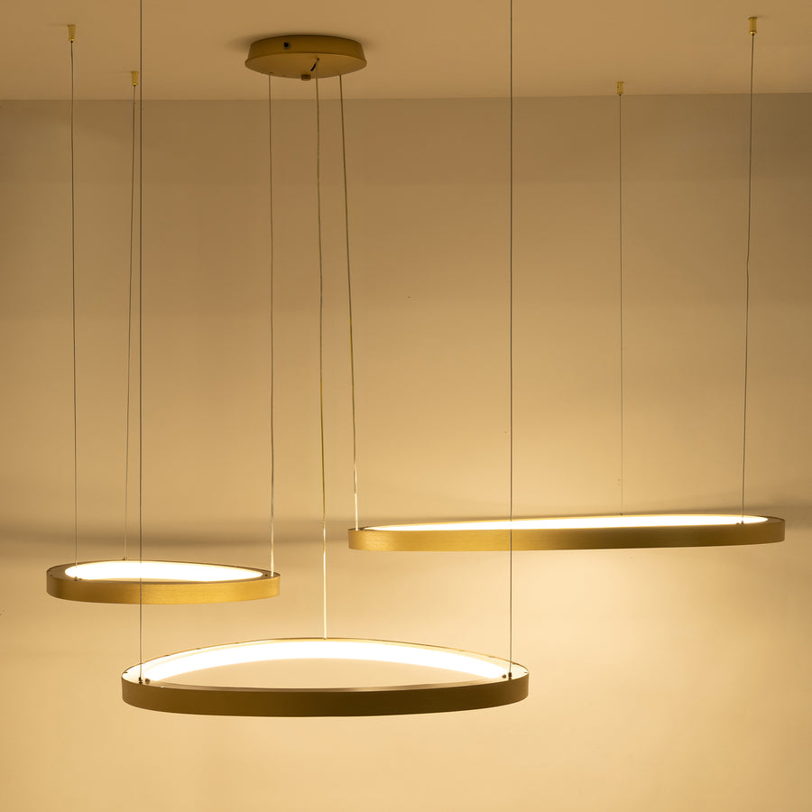 Suspension Liria dorée, L 42,5/ 61,5/ 81 cm