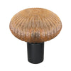 Bloeba 4235ZW table lamp with amber ribbed glass