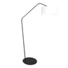 Zig-Zag 4244ZW black floor lamp with coarse white linen shade – Unique design and functional use