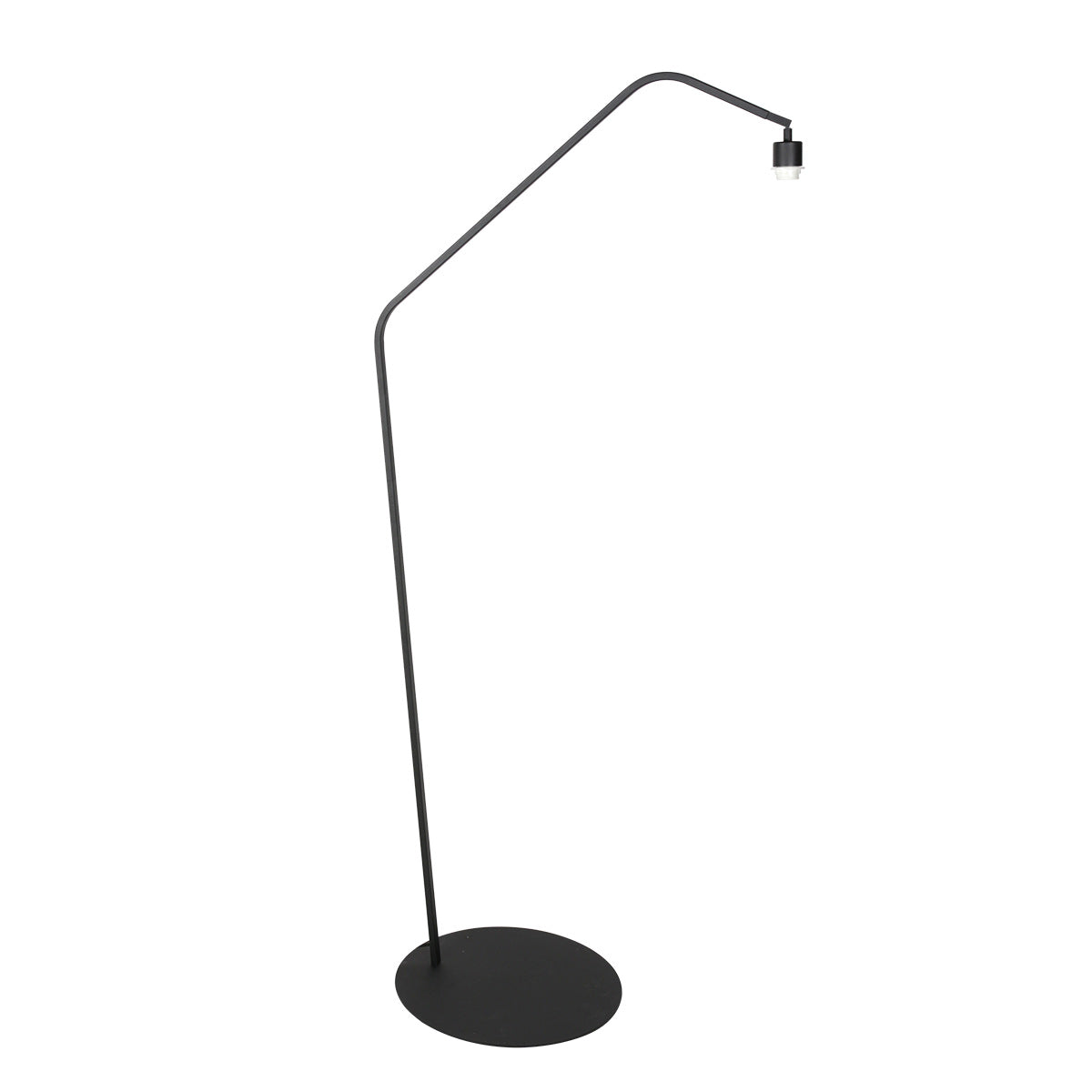 Zig-Zag 4244ZW black floor lamp with coarse white linen shade – Unique design and functional use