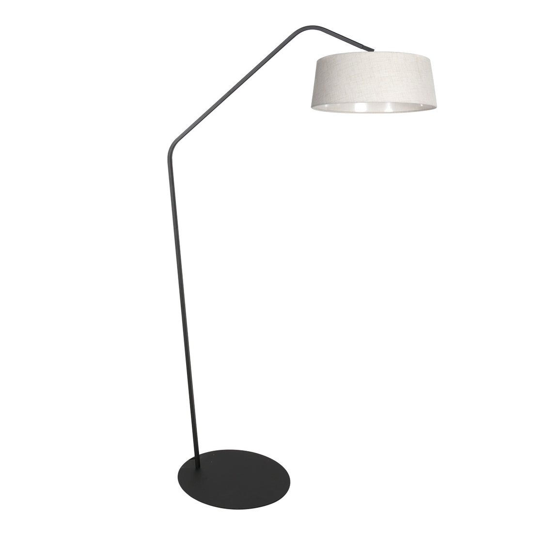 Zig-Zag 4253ZW black floor lamp with white linen lampshade – a unique design and functional use