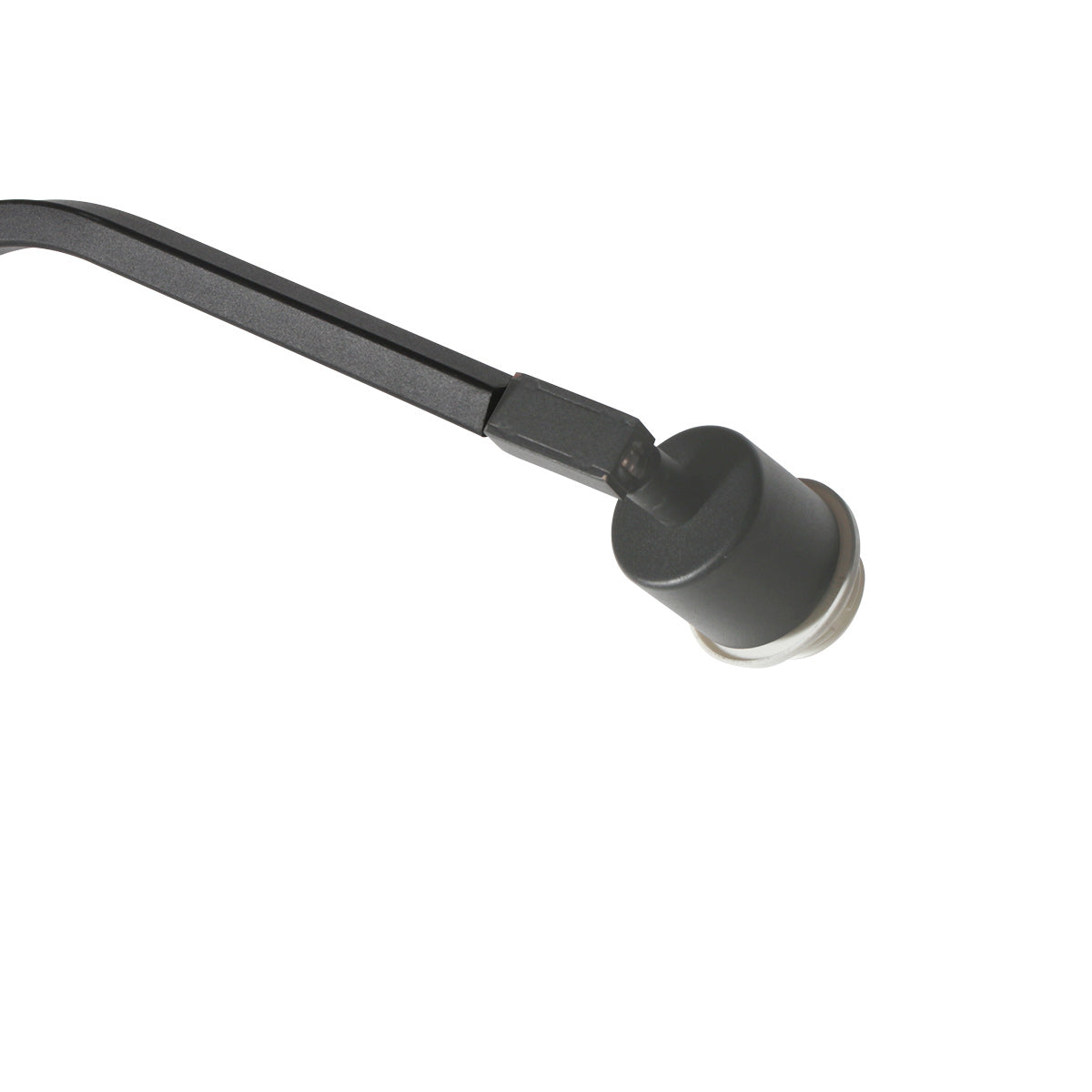 Zig-Zag 4254ZW black floor lamp with grey linen shade – Unique design and functional use