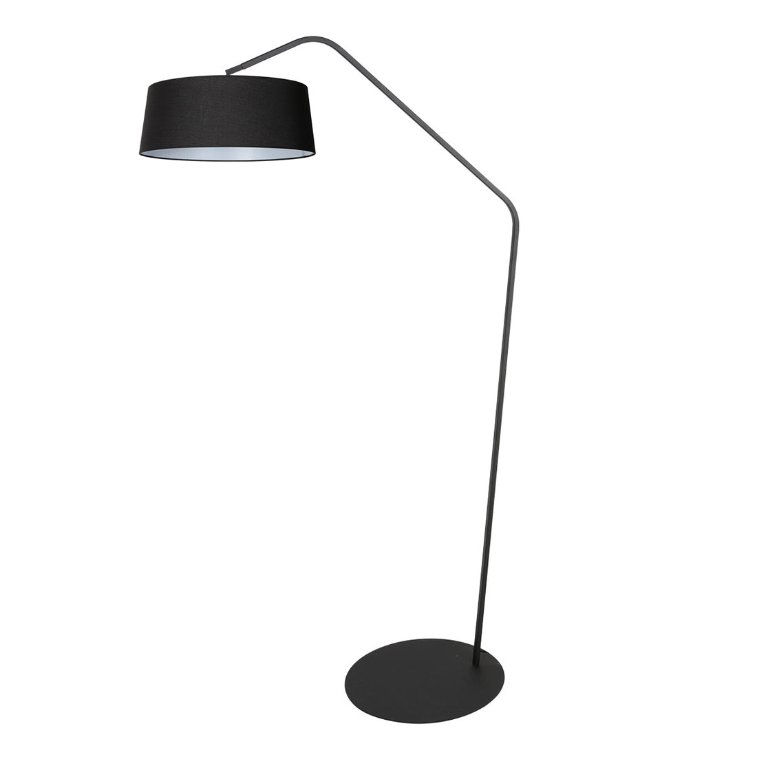Zig-Zag 4255ZW black floor lamp with black linen lampshade – unique design and functional use