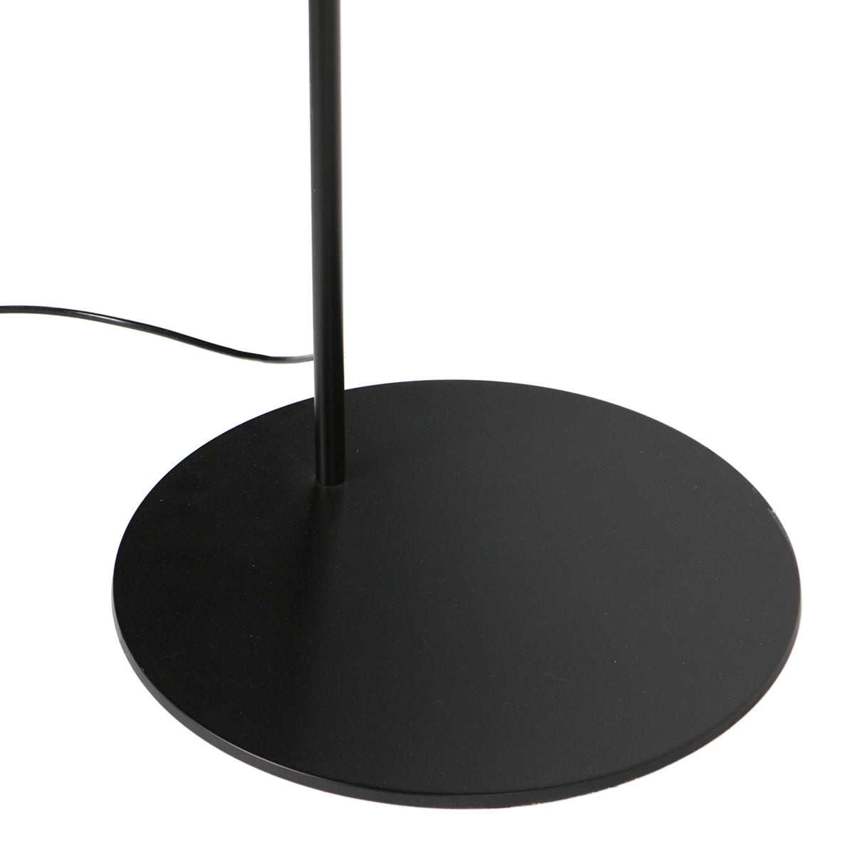Curve 4268ZW black floor lamp with coarse grey linen lampshade – unique design and functional use