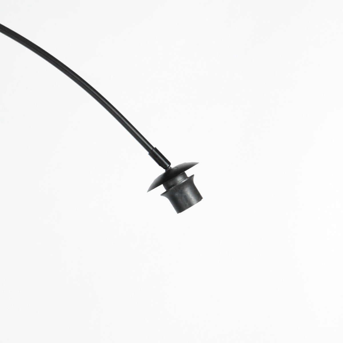 Curve 4271ZW black floor lamp with blue velvet shade – unique design and functional use
