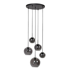 HaloSwap 4281ZW – Black pendant light with smoked glass and a playful design