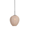 HaloSwap 4298ZW – Black pendant light with translucent linen shade, 25 cm diameter