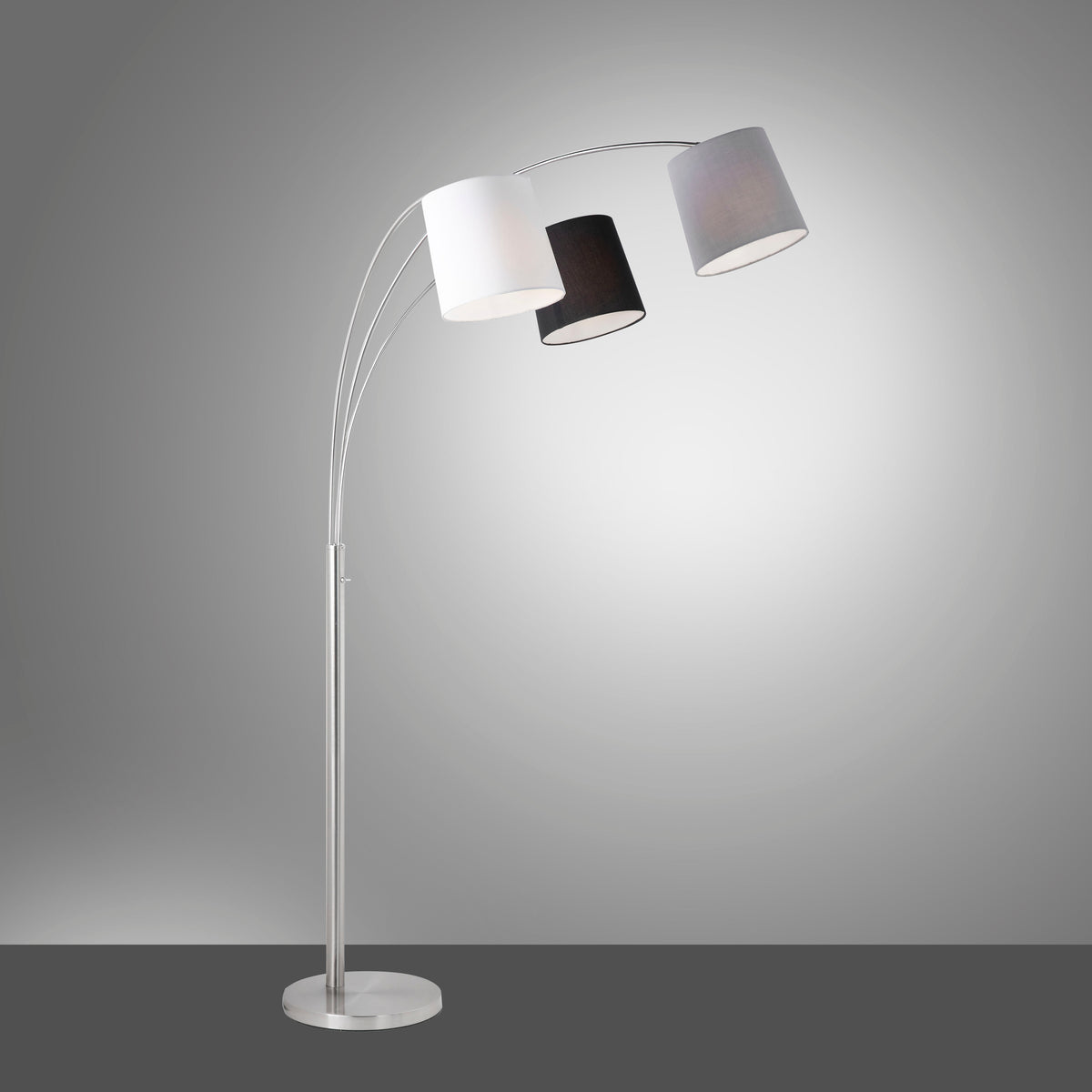 Lampadaire Melvin 3 lumières acier