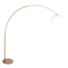 Sparkled Light 4301BR bronze-colored arched floor lamp – ambient lighting with a modern plastic globe