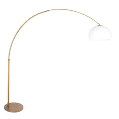 Sparkled Light 4301BR bronze-colored arched floor lamp – ambient lighting with a modern plastic globe
