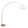 Sparkled Light 4308BR Bronze Arched Floor Lamp – Elegant Lighting with Silk Lampshade
