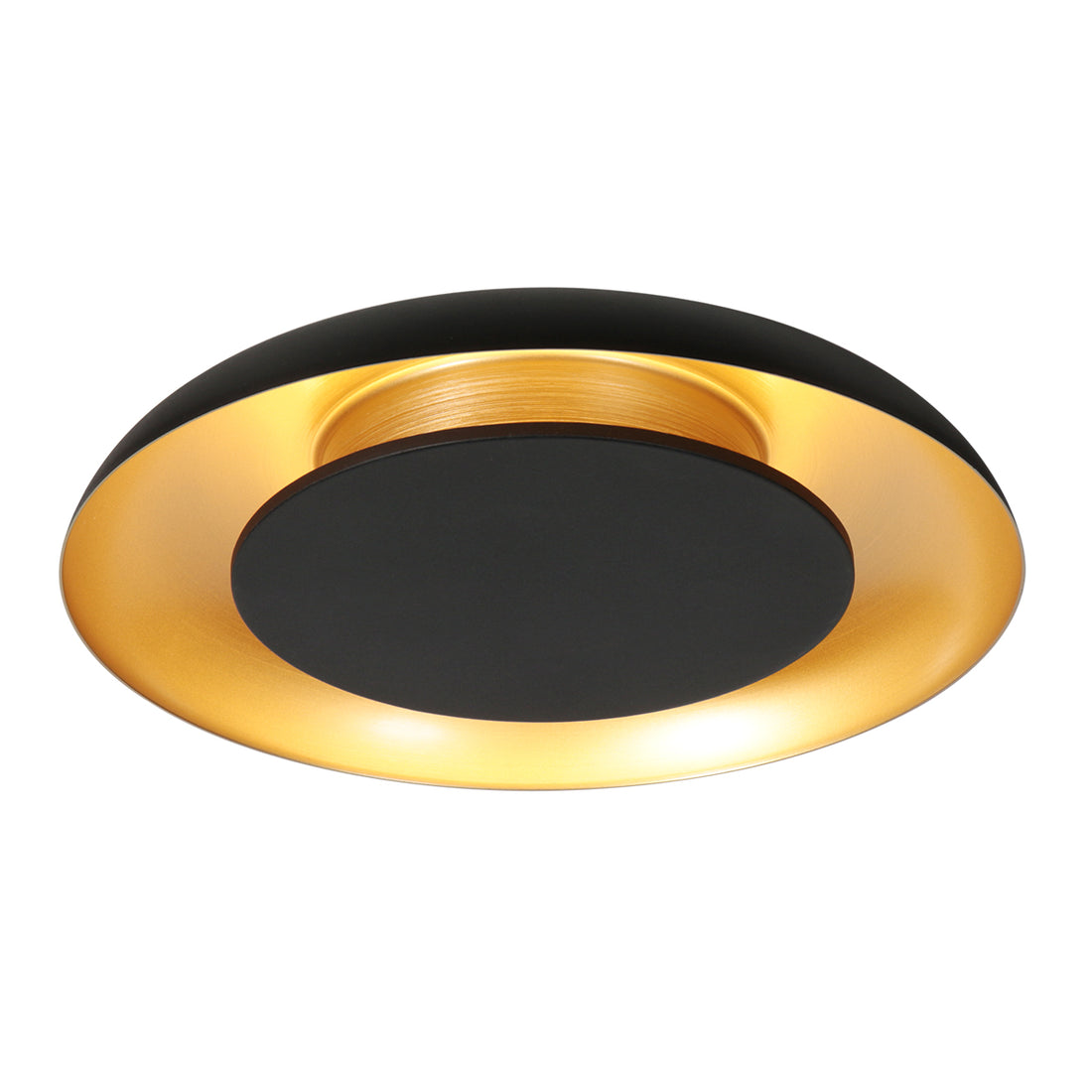 Golden Veil 4331ZW – black ceiling light with a golden glow and dimmable LED