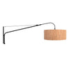 Elegant Classy 4336ZW black wall lamp with cork lampshade Ø50 cm