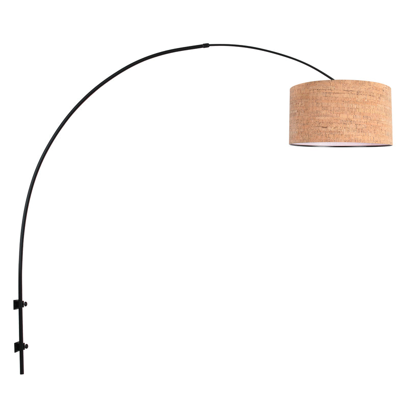 Sparkled Light 4343ZW wall lamp – black with cork lampshade Ø 40 cm
