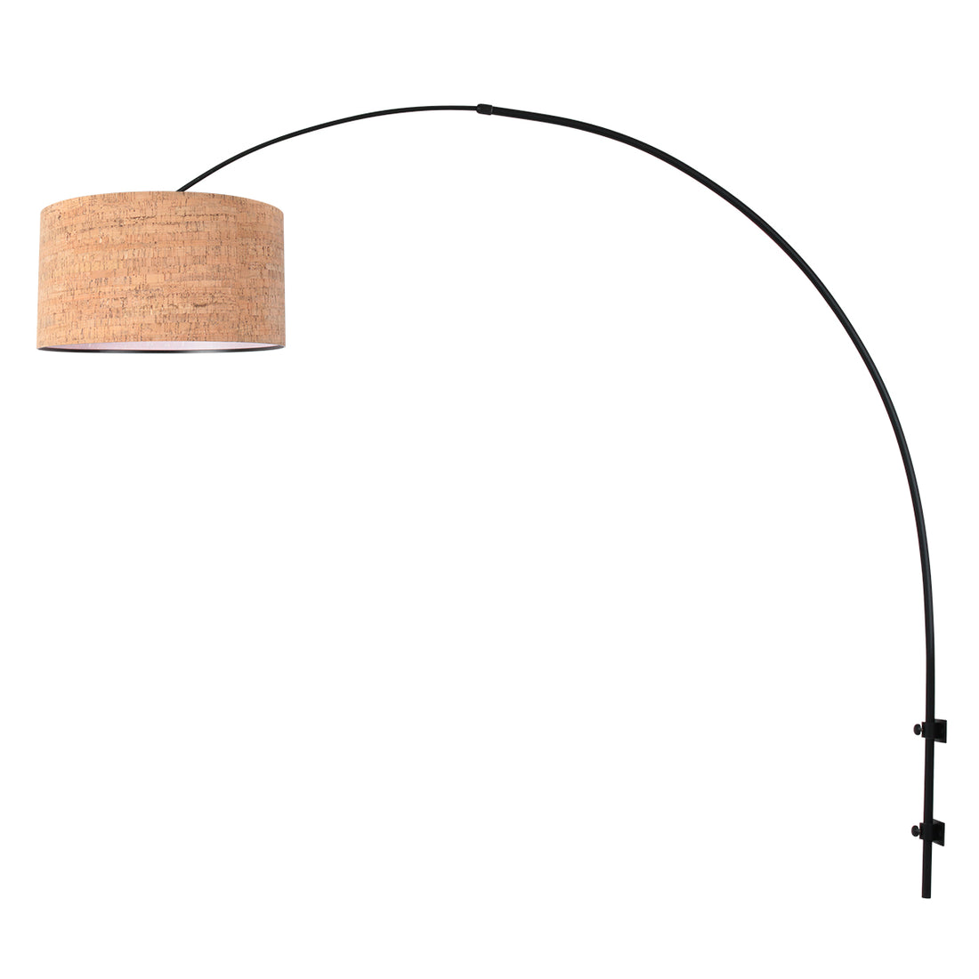 Sparkled Light 4343ZW wall lamp – black with cork lampshade Ø 40 cm