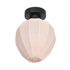 Bloeba 4370ZW ceiling light with beige linen teardrop shade Ø25 cm