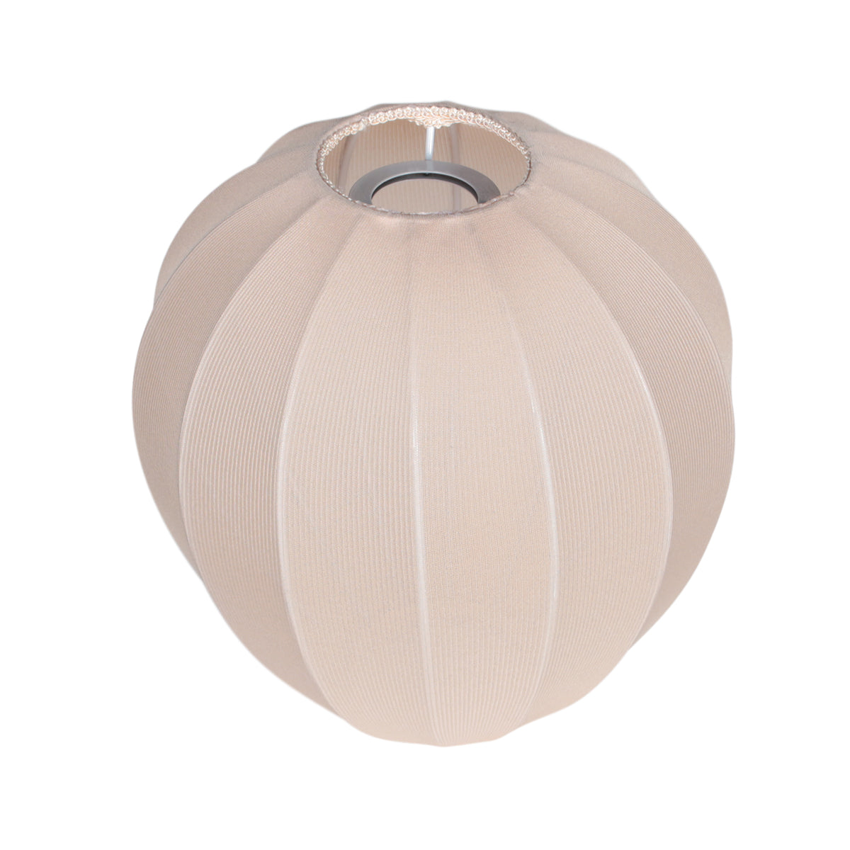 Bloeba 4370ZW ceiling light with beige linen teardrop shade Ø25 cm