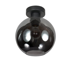 Bloeba 4374ZW ceiling light with smoked glass shade Ø20 cm