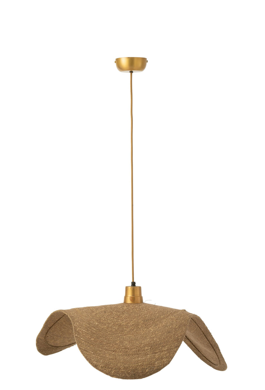 Suspension Moonj en jonc naturel, modèle moyen