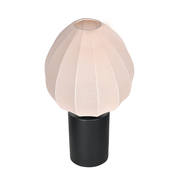 Bloeba 4385ZW table lamp with a beige linen teardrop-shaped lampshade Ø25 cm
