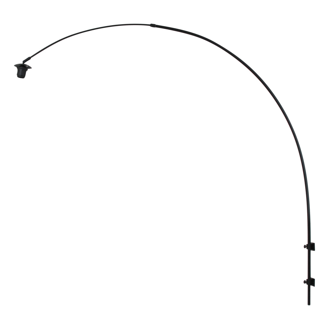 Adjustable bamboo arc wall lamp, Ø60 lampshade for living room | Lúma
