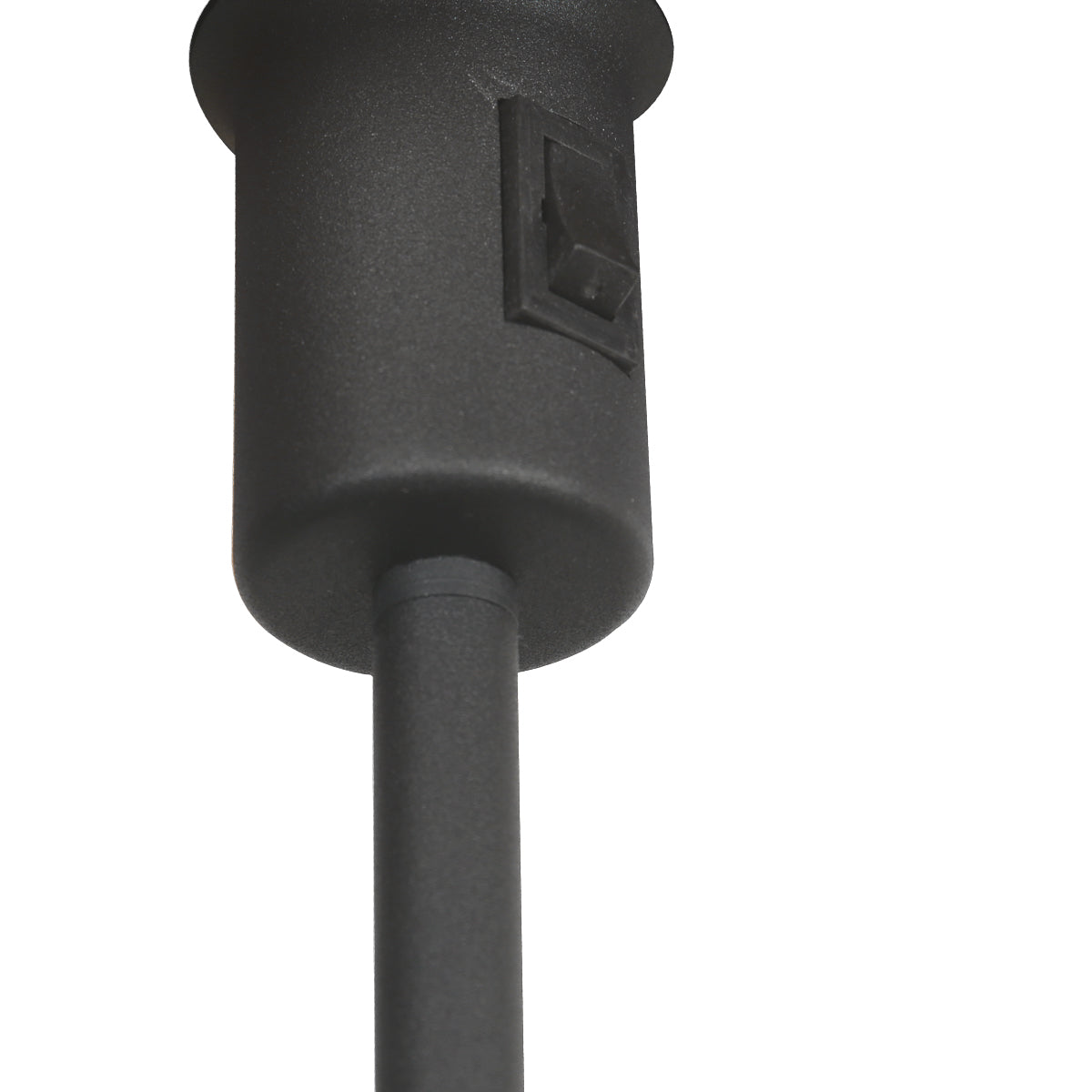 Noor 4420ZW table lamp – black steel with natural bamboo lampshade