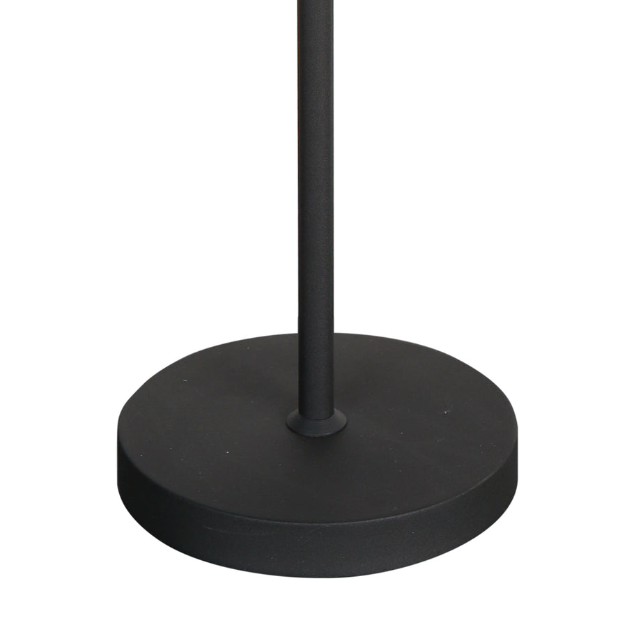 Noor 4424ZW Table Lamp – in black steel with a gold velvet lampshade