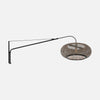 Bamboo wall lamp with long arm, braided lampshade Ø 50 cm extendable | Banwé