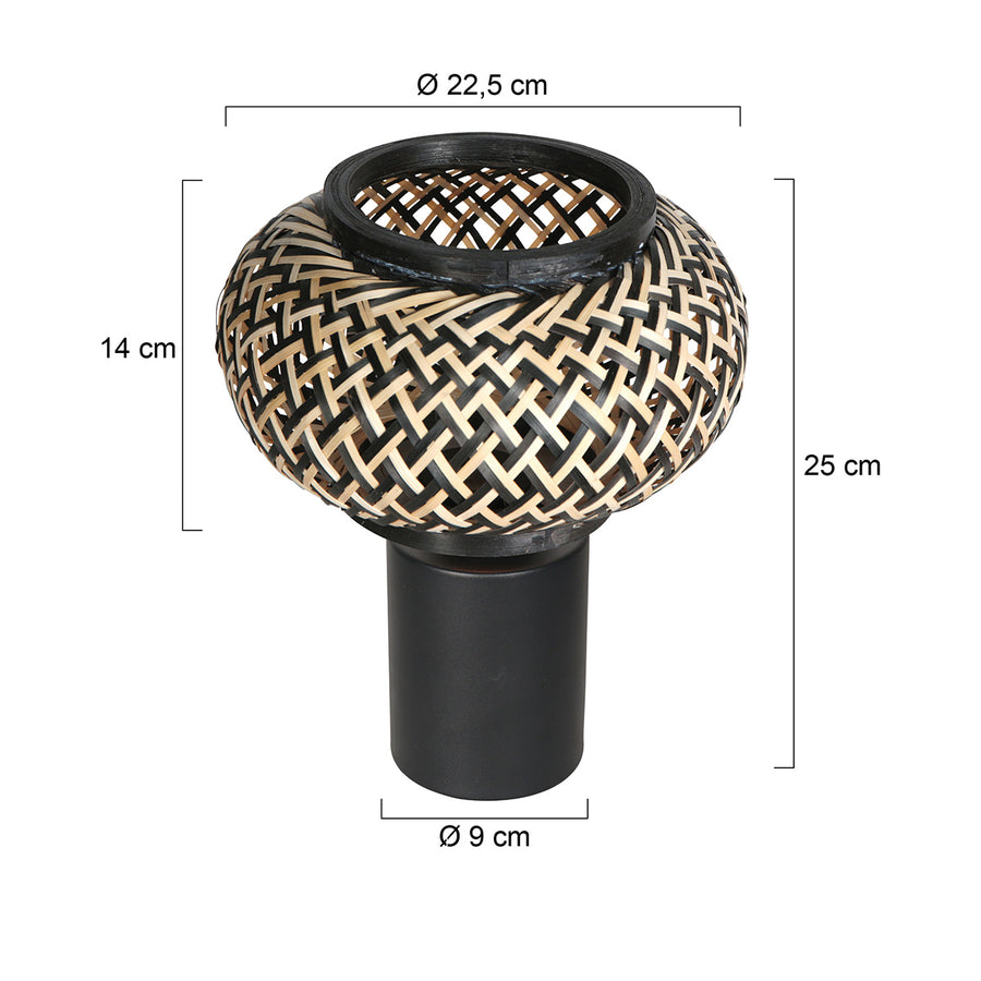 Lampe à poser bambou tressé Bloeba – vue 8 – Designix.fr