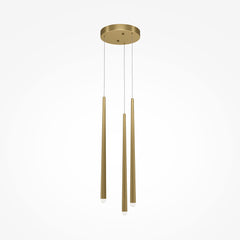 Gold cascade pendant light