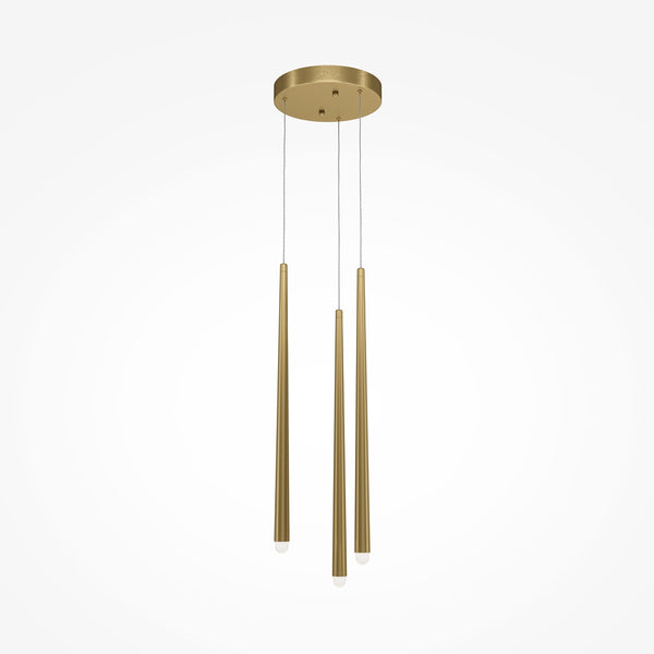 Gold cascade pendant light