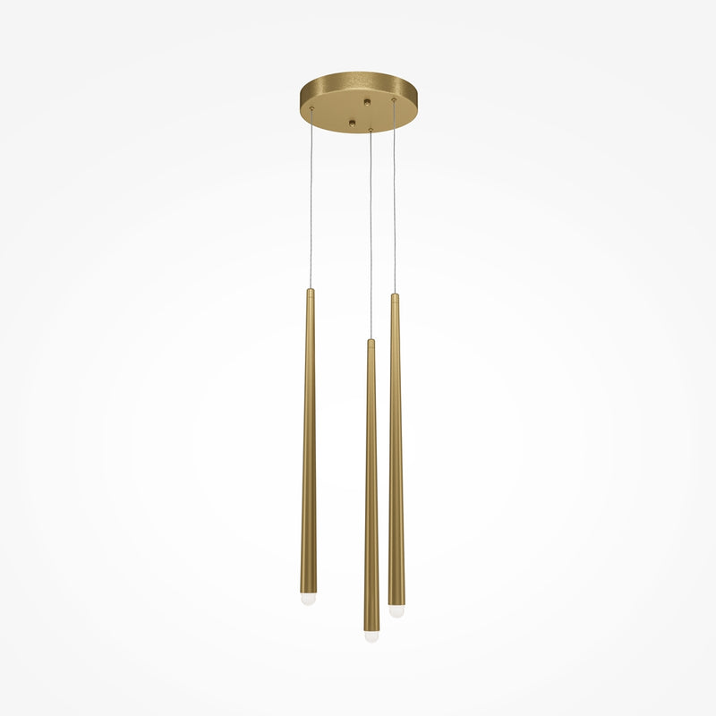 Gold cascade pendant light