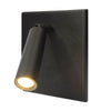 Applique murale LED BL1 en acier, noir, hauteur 12,1 cm, 3000 K, 3 W, largeur 12,1 cm, 40°