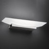Applique murale LED Bowl TW en métal, nickel et transparent satiné, hauteur 6 cm