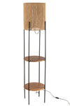 Black Mango Wood Floor Lamp