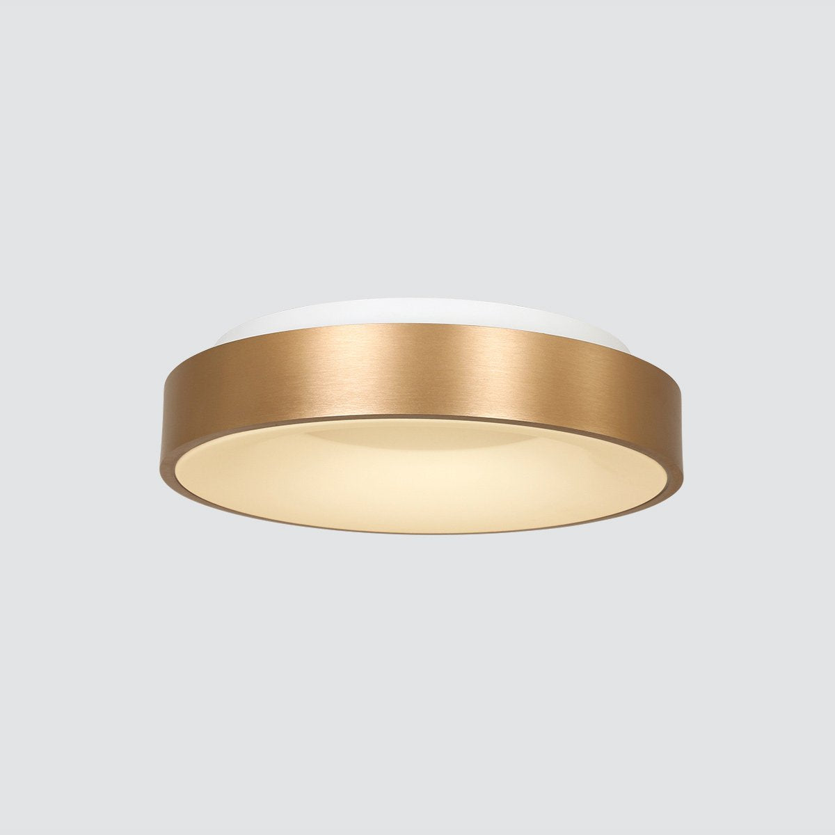 Plafonnier LED doré rond, anneau design 38 cm pour salon | Ringlede