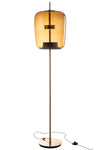 Brown Glass LED Floor Lamp
