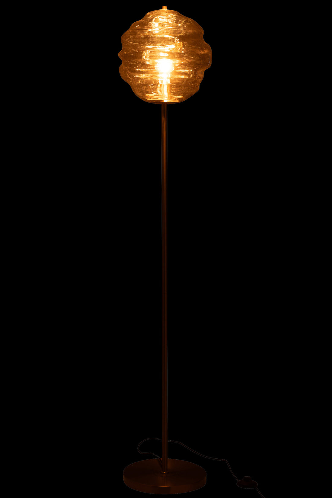 Cognac Glass Floor Lamp